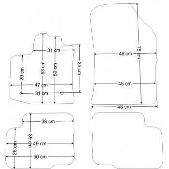 Dacia Lodgy 5 os od 2012 r. Dywaniki Welurowe RZ