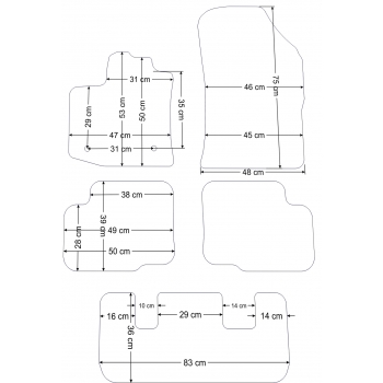 Dacia Lodgy 7 os od 2012 r. Dywaniki Welurowe RZ