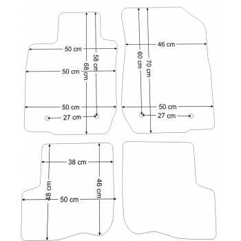 Dacia Logan 2007-2013 r. Dywaniki Welurowe RZ
