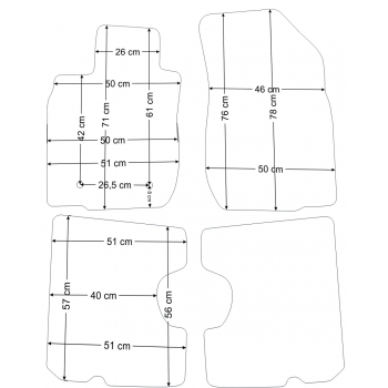 Dacia Sandero Stepway 2008-2012r. Dywaniki welurowe - ECONOMY - kolory do wyboru