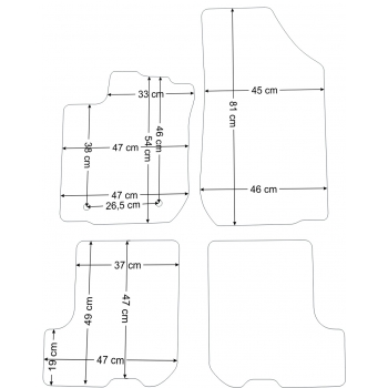 Dywaniki welurowe Dacia Sandero II od 2012r. Jakość PLATINUM