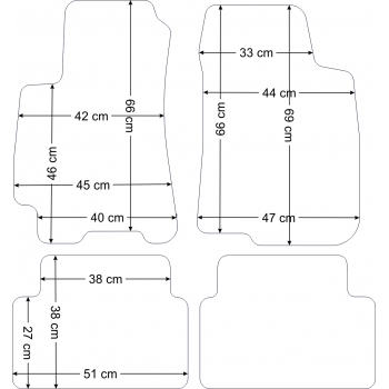 Daewoo Lanos 1997-2007r. Dywaniki welurowe - ECONOMY - kolory do wyboru.