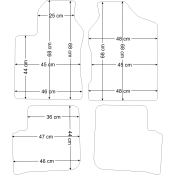 Daihatsu Trevis 2006-2009r. Dywaniki welurowe - SILVER - kolory do wyboru