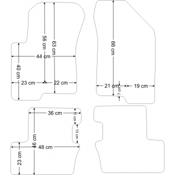 Dodge Caliber 2006-2011r. Dywaniki welurowe - PLATINUM - kolory do wyboru