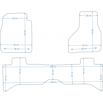 Dodge RAM 1500 2013-2018 r. Dywaniki Welurowe RZ (wersja krótka)