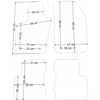 Dywaniki welurowe Fiat 500 07-13r. ECONOMY -1789