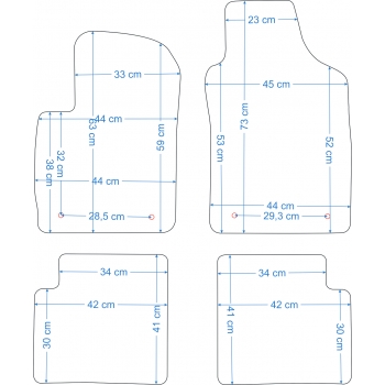 Dywaniki welurowe Fiat 500 07-13r. ECONOMY -1789