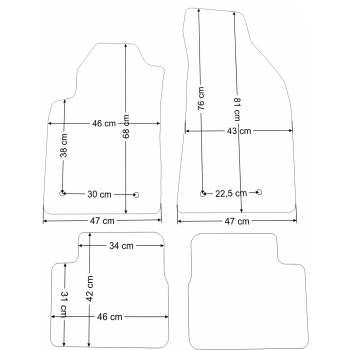 Dywaniki welurowe Fiat Bravo 2006-2015r. - Jakość Diamond