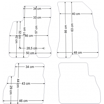 Dywaniki welurowe Fiat Doblo 2010-2016r. - Jakość Diamond