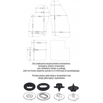 Dywaniki welurowe Fiat Grande Punto 2005-2012r. - Jakość Diamond