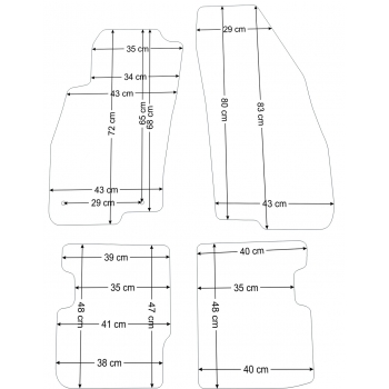 Fiat Punto Evo 2009-2012 r. Dywaniki Welurowe RZ