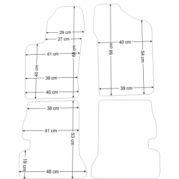 Fiat Seicento 1998-2005r. Dywaniki welurowe - SILVER - kolory do wyboru.