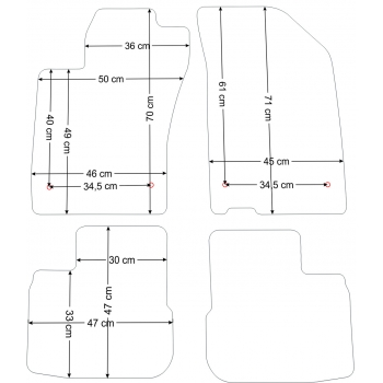 Dywaniki welurowe Fiat Stilo 02-08r. ECONOMY -1825