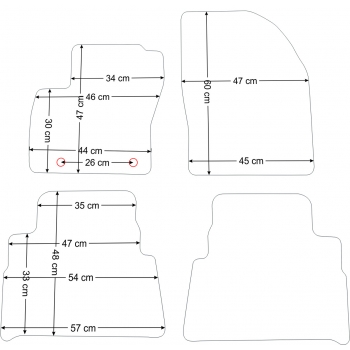 Ford C-Max 2003-2010r. Dywaniki welurowe Gold czarne