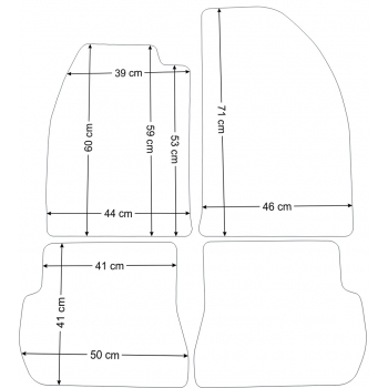 Ford Fiesta 2001-2005r. / Ford Fusion 2002-2005r. Dywaniki welurowe - GOLD - kolory do wyboru.