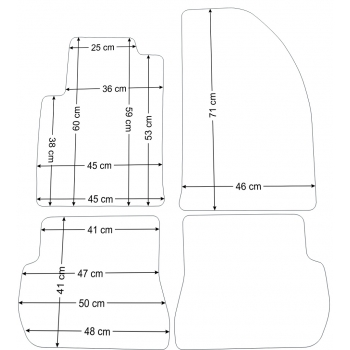 Ford Fusion 2005-2012r. Dywaniki welurowe - ECONOMY - kolory do wyboru.