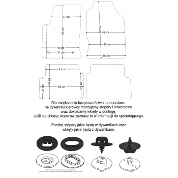 Ford Focus 1998-2001r Dywaniki welurowe Gold czarne