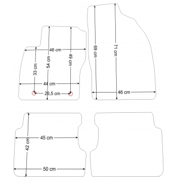 Ford Fiesta 2005-2008r. Dywaniki welurowe - ECONOMY - kolory do wyboru.