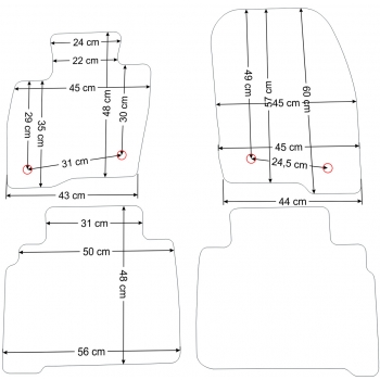 Dywaniki welurowe Ford Galaxy / Ford S-Max od 2015r. - Jakość Diamond