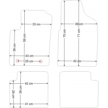 Ford KA 2009-2016r Dywaniki welurowe Gold czarne