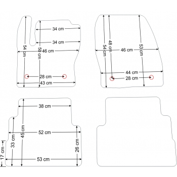 Ford Kuga od 2013-2015r. Dywaniki Welurowe RZ