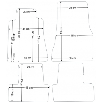Ford Mustang V 2004-2010r. Dywaniki welurowe - PLATINUM - kolory do wyboru.