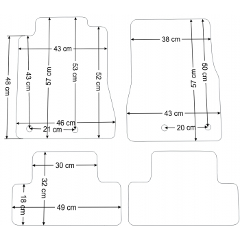 Dywaniki welurowe Ford Mustang 04-08r. ECONOMY -1857