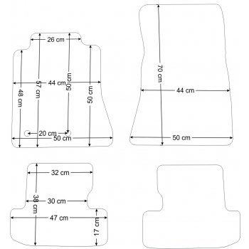 Ford Mustang VI 2015-2017r. / Ford Mustang VI FL od 2018r. Dywaniki welurowe - ECONOMY - kolory do wyboru.