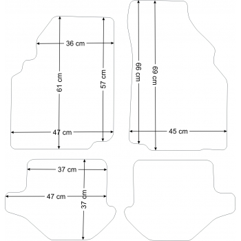 Ford Puma 1997-2001r. Dywaniki welurowe - ECONOMY - kolory do wyboru.