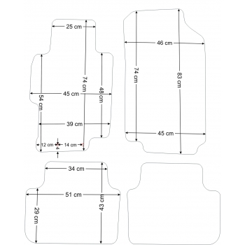 Honda Jazz 2002 -2008 r. Dywaniki Welurowe RZ