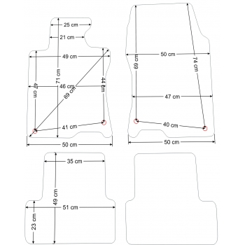 Honda Jazz 2008-2013 r. Dywaniki Welurowe RZ+Wkręty