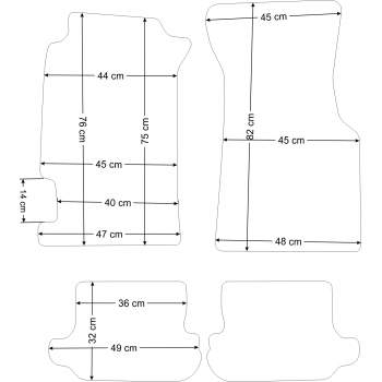 Honda FR-V 2004-2009r. Dywaniki welurowe - SILVER - kolory do wyboru.