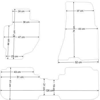 Honda CR-V 1997-2001r. Dywaniki Welurowe RZ