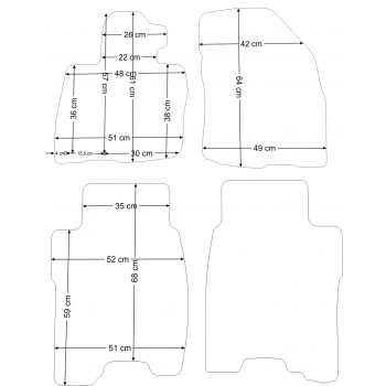 Honda Civic VIII 3d.2006-2008 Dywaniki Welurowe RZ