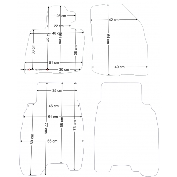 Honda Civic VIII 5d.2006-2008 Dywaniki Welurowe RZ