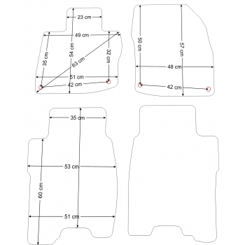 Honda Civic VIII 3d.2008-2011 Dywaniki Welurowe RZ + KLIPSY