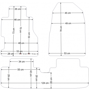 Honda Civic VII 3d. 2001-2005 Dywaniki Welurowe RZ