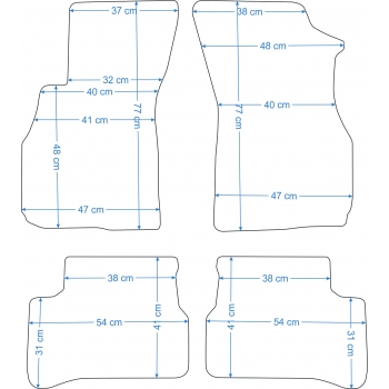 Hyundai Accent 2001-2005r. Dywaniki welurowe - SILVER - kolory do wyboru.