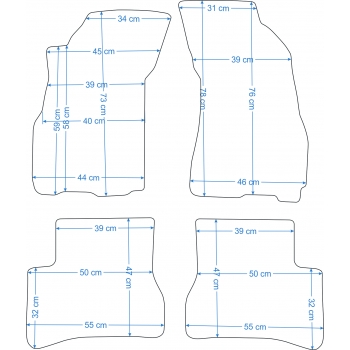 Hyundai Accent 1994-2000r. Dywaniki welurowe - SILVER - kolory do wyboru.