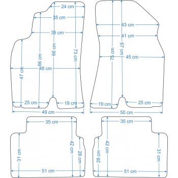 Hyundai Coupé 1996-2002r. Dywaniki welurowe - ECONOMY - kolory do wyboru.