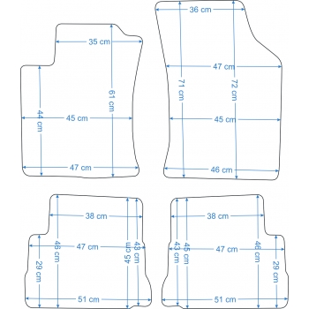 Hyundai Getz 2003-2009r. Dywaniki welurowe - ECONOMY - kolory do wyboru.