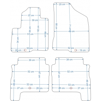 Hyundai Santa Fe 2007-2010r. Dywaniki welurowe - PLATINUM - kolory do wyboru.