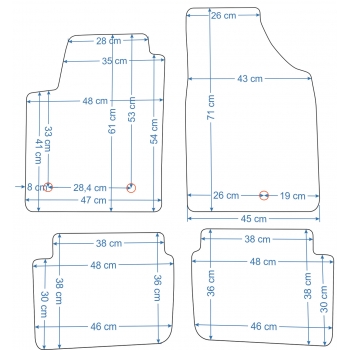 Hyundai i10 2008-2013r. Dywaniki welurowe - SILVER - kolory do wyboru.