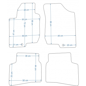 Hyundai i30/i30CW 2007-2012r. Dywaniki welurowe - PLATINUM - kolory do wyboru.