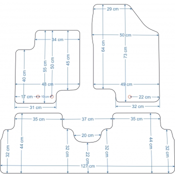 Hyundai ix20 2010-2020 r. Dywaniki Welurowe RZ