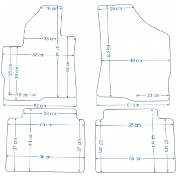Dywaniki welurowe Hyundai ix55 06-12r. ECONOMY -1931