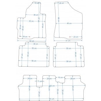 Hyundai ix55 2006-2012r. (7 os.) Dywaniki welurowe - PLATINUM - kolory do wyboru.