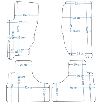 Jeep Cherokee KJ 2001-2007r. Dywaniki Welurowe RZ