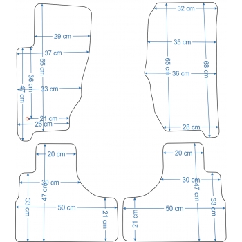 Jeep Cherokee KJ 2001-2007r.  Dywaniki welurowe - GOLD - kolory do wyboru.