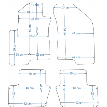 Jeep Compass 2007-2015 r. Dywaniki Welurowe RZ
